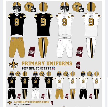 saints away uniforms