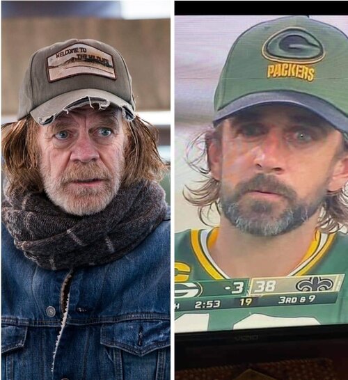 My girlfriend said Aaron Rodgers looks like Peter Stormare in his