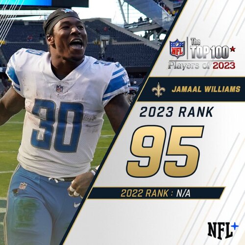 Jamaal Williams cracks the NFL Network Top 100 Players list