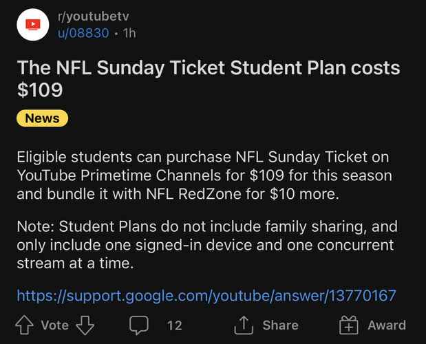 Sunday Ticket Will Be Priced At $300/Year With A Possible Cheaper Single  Team Option, Page 9