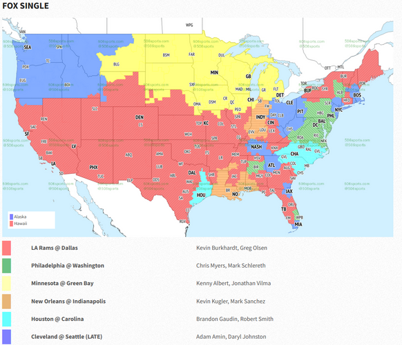 NFL TV Schedule and Maps Week 8, 2023 New Orleans Saints