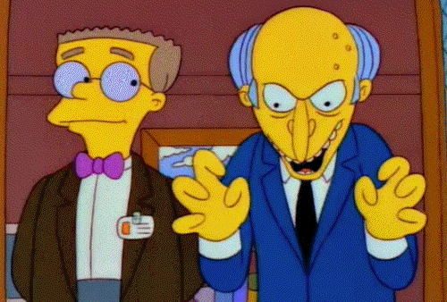 Excited Mr. Burns from The Simpsons.gif