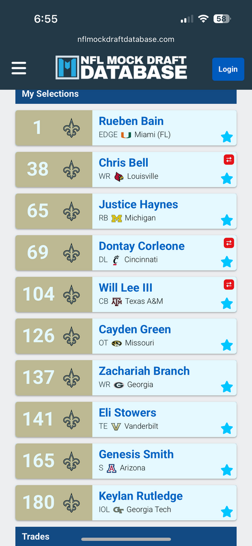 Mock Draft [Simulators] Compilation Thread 2026 NFL Draft Page 4