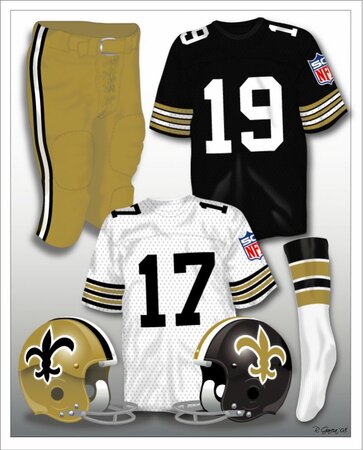 The Saints wore all white road uniforms for one season in 1975