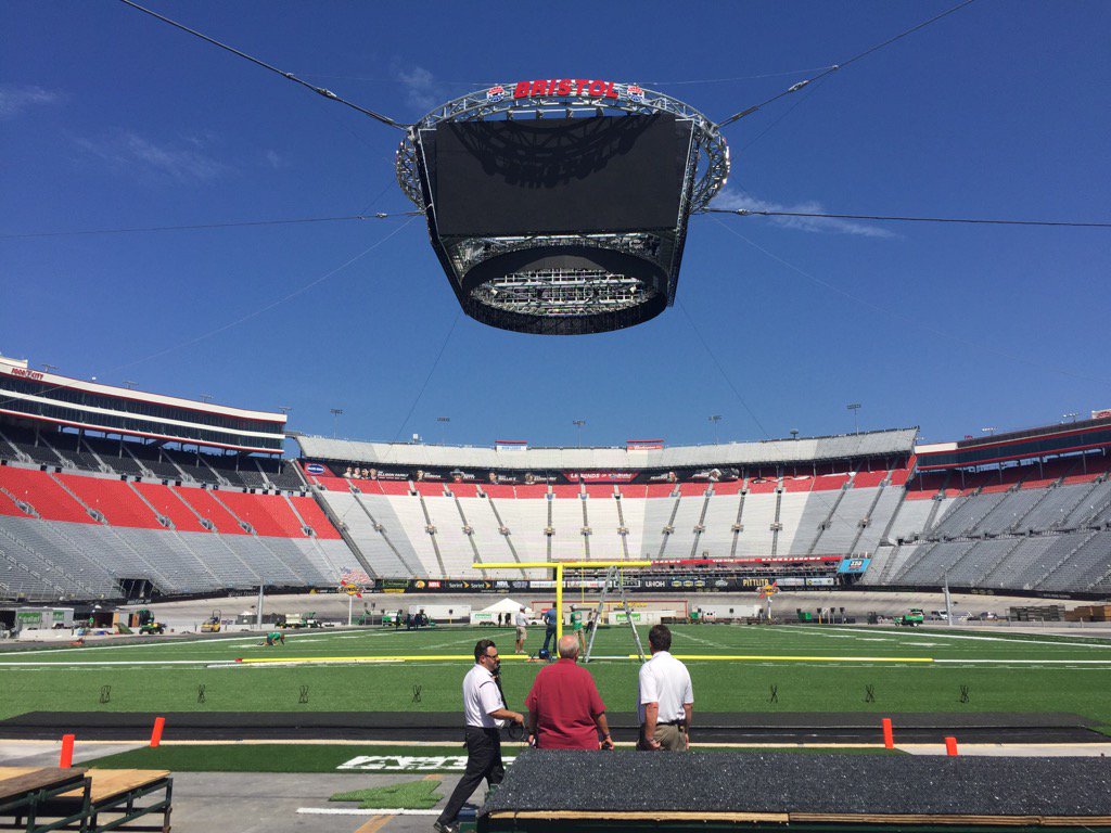 WATCH: Bristol Motor Speedway Transformed Into Vast Football Stadium : The  Two-Way : NPR