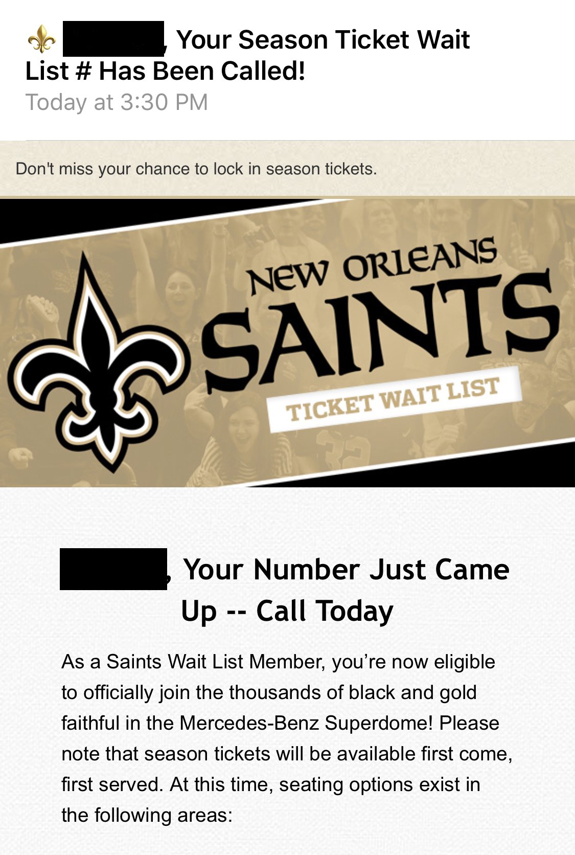 Finally a Season Ticket Holder! Page 2 New Orleans Saints